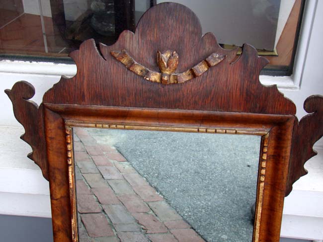 An 18th century Chippendale walnut mirror, English or American, circa 1760-1790 — image 2